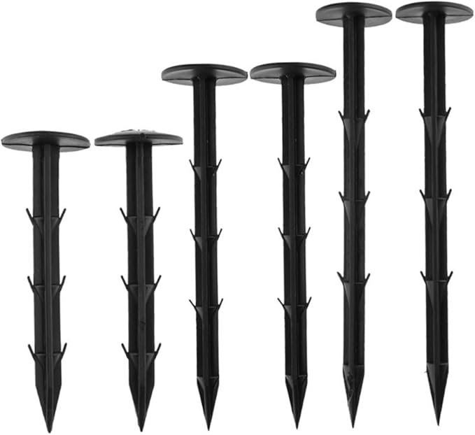 10 Pcs Heavy Duty Plastic Garden Stakes Anchors for Camping Hiking Canopy Gardening Weed Barrier Ground Pins
