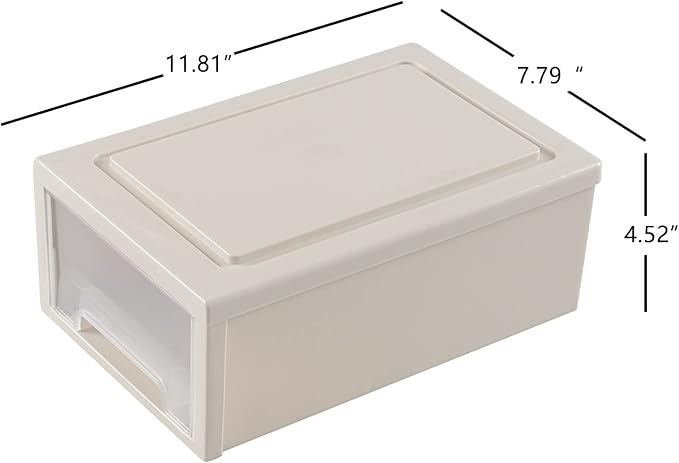 Readsky 6 Quart Stacking Plastic Storage Drawers, Drawer Unit Plastic, 3 Packs