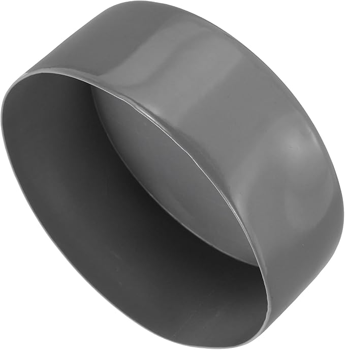 uxcell 4pcs Rubber End Caps 5 1/8"(130mm) ID Vinyl Round End Cap Cover Screw Thread Protectors Dark Grey, 50mm Height