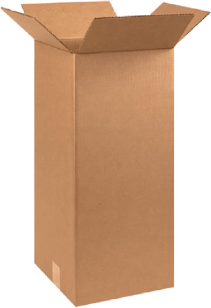 Secure Seal - 10x10x24 Pack of 50 Corrugated Cardboard Packing Shipping Mailing Moving Carton Boxes