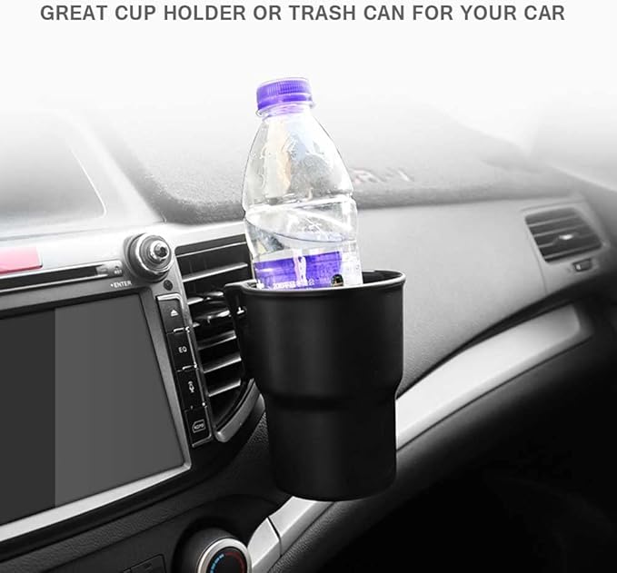 Car Cup Holder Organizer Drink Bottle Holder Stand Plastic Trash Container for Cellphone Keys Water Bottles Pen Food and So On