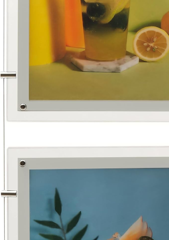 3PCS A3 Portrait Real Estate Window Advertising Display Hanging Light Box Frame Acrylic Frame Sign Holder