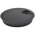 1 Pcs Desk Grommet 3-1/8" / 80 mm, Desk Cord Hole Cover, Cable Grommet Metal Zinc Alloy Materilal, Desk Hole Grommet for Home & Office Pc, Detachable Cable Cord Organizer-Flat Black