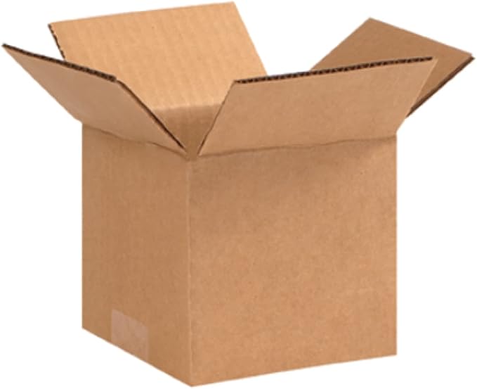 Secure Seal - 5x5x4 Pack of 25 Corrugated Cardboard Packing Shipping Mailing Moving Carton Boxes