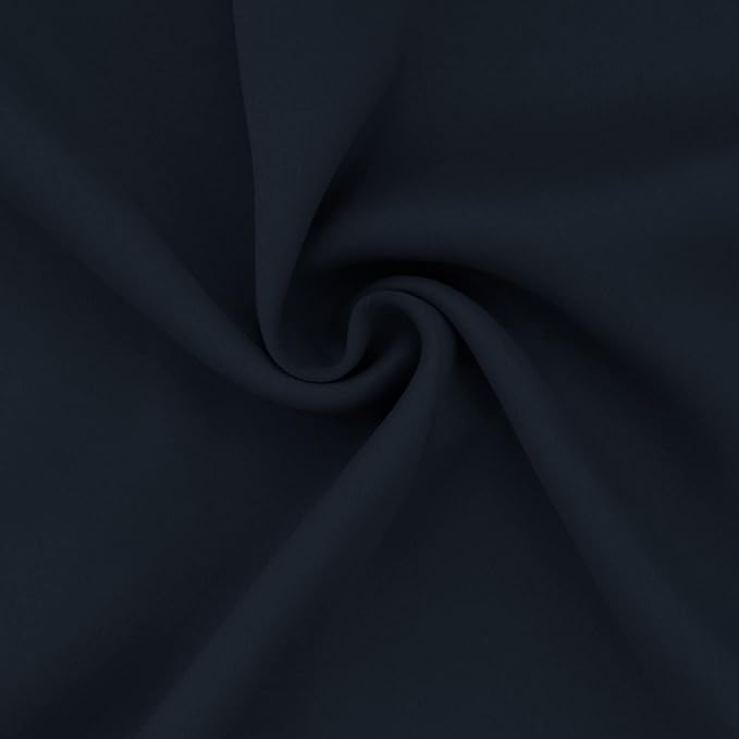 Easy-Going Rod Pocket Blackout Curtains for Bedroom, Room Darkening Window Curtains for Living Room, Thermal Insulated Noise Reduction Solid Window Drapes, 2 Panels(42x72 in, Navy)