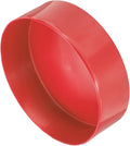 uxcell 4pcs Rubber End Caps 160mm(6.3 Inch) ID Vinyl Round End Cap Cover Screw Thread Protectors Red, 50mm Height