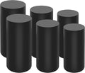 6Pcs Metal Pedestal Stand for Party, Large Black Cake Stand, Pedestal Display Plinth Pillars for Wedding Ceremony Birthday Party Art Decor, Column Decorative Cube for Wedding Dessert Table Display