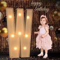 Marquee Letters 3 Feet Tall, 3FT Large Light up Letters W, Big Sign W with Warm White Light for Birthday Wedding Proposal Engagement Graduation Party Backdrop Decorations