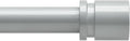 Curtain Rods for Windows 16 to 88 Inches Adjustable Length 1 Inch Diameter Window Curtain Rod with Aluminium End Cap, Silver Gray