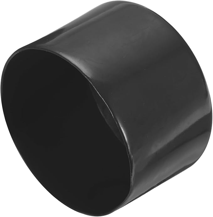 uxcell 4pcs Rubber End Caps 85mm ID Vinyl Round End Cap Cover Screw Thread Protectors Black, 50mm Height