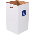 BOX USA 50 Gallon 18" L x 18" W x 36" H 10-Pack Cardboard Trash Cans and Recycling Bins, Reusable or Disposable Pop Up Garbage Boxes for Parties, Outdoor Events, Heavy Duty, Waste