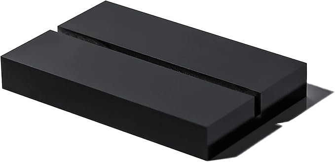 UNIQOOO 3" Black Acrylic Stand | 20 Pack 3mm Slot Wedding Sign Holders, Perfect for Wedding, Table Number, Exhibition, Office, Restaurant, Business