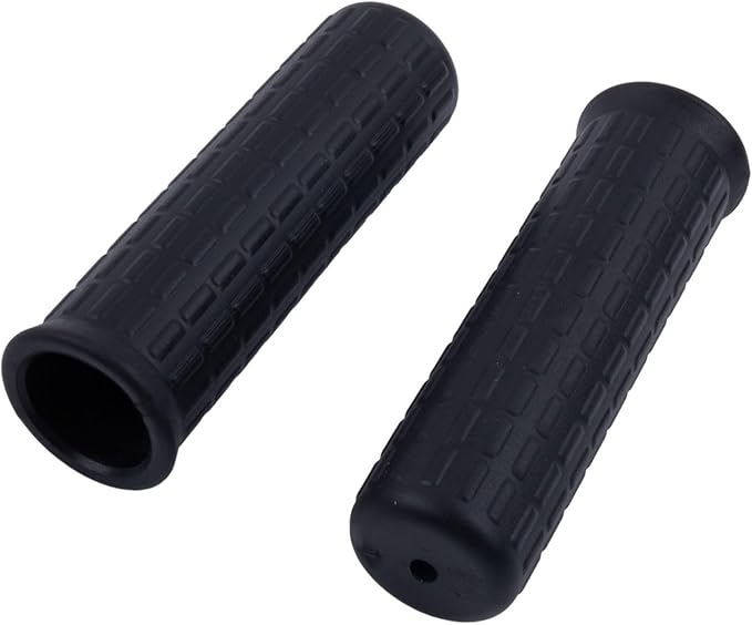 2Pcs Wheelbarrow Rubber Handles Replacement, Anti-slip Handle Grip Covers Weatherproof Handles Non-Slip Round Tubes for Garden Carts(122x30mm Black)