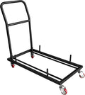 Multi-Function Folding Chairs Rack Dolly, Commercial Grade Steel Frame, Storage and Transport Cart for Plastic Resin and Wood Folding Chair