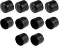 uxcell 10pcs Rubber End Caps 26mm ID Round End Cap Cover Screw Thread Protectors Black