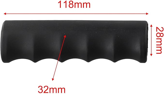 2Pcs Rubber Handle Cover Wheelbarrow Rubber Non-Slip Ergonomic Weatherproof Round Handle Grip Covers For Garden Carts(118 x 28mm)