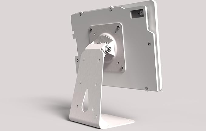 TABcare Anti-Theft Acrylic Case with 360 Rotate 180 Swivel Metal Desktop Stand & 90-Degree USB C Cable for Samsung Galaxy TAB Tablet (White, TAB A9+ 11)