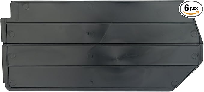 Akro-Mils 40260 Plastic Length Dividers for AkroBins Stackable Storage Bins Model 30260, Custom Storage Inserts for Tools, Crafts & Supplies, 6-Pack, Black