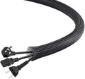 25Ft-1/4inch PET Expandable Braided Wire Sleeving,Wire Loom Cable Sleeve for TV,Computer,Home Theater,Automotive,Home Industrial,Electrical Wires,Chemical,Protect Cat from Chewing Cords,Black