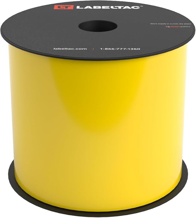 LabelTac 4 and Pro Model Indoor/Outdoor Rack Label Supply 4" x 150' Yellow