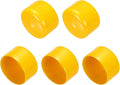 uxcell 5pcs Rubber End Caps 63mm(2.5 Inch) ID Vinyl PVC Round Tube Bolt Cap Cover Screw Thread Protectors Yellow