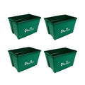 Curbside 18 Gallon Green Recycling Bin with Carrying Handles for Homes or Businesses for Curb Recycling - Four Pack of Bins - Green