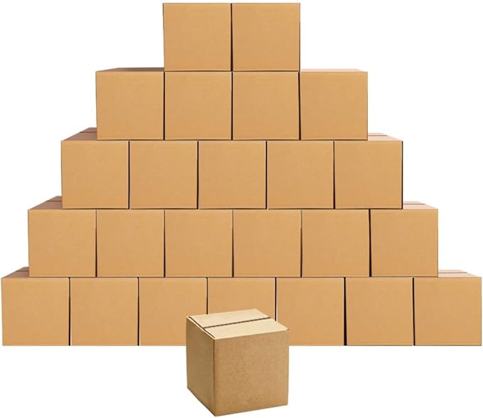 Edenseelake Shipping Boxes Small 5 x 5 x 5 inches Cardboard Boxes, 25 Pack