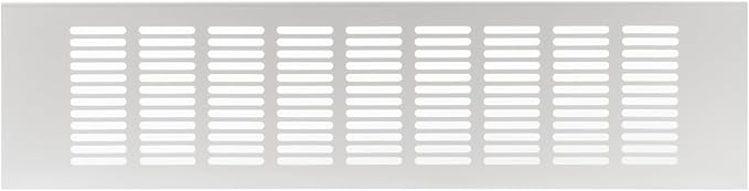 Vent Systems 15.75 x 3.94 (Outer Size) Air Supply Ventilation Grille - Pack of 2 - White Aluminum Rectangle Intake/Exhaust Door Vent Deflector - HVAC for Home Improvement Floor, Wall Duct Cover