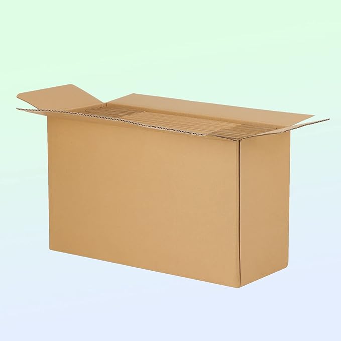 MEBRUDY 13.46x10.39x1.89 Inches Shipping Boxes Pack of 25, Small Corrugated Cardboard Box for Mailing Packing Literature Mailer
