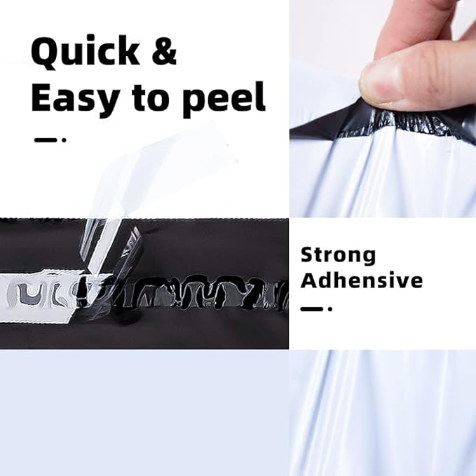 POLYSELLS Poly Mailers Shipping Envelopes, Strong Adhesive Sealing, Waterproof, and Tear-resistant Postal Mailing Bags for Clothing, Books, and Accessories (White, 100, 6" X 9")