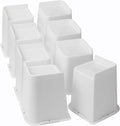 Bed Risers 1 inch, 2 inch, 3 inch, 4 inch, 6 inch, 8 inch Heavy Duty, Oversized Furniture Riser for Couch Sofa Table Chair Leg Frame Dorm, Support up to 6000 Lbs (White 8 Pack, 6 inch)