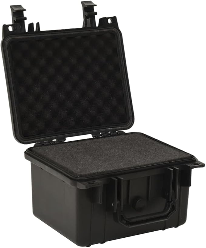 PP Portable Flight Case, Lockable Tool Box for Transportation Travelling, Protective Equipment Case, 10.6"x9.8"x7.1", -282