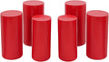 6Pcs Metal Pedestal Stand for Party, Large Red Cake Stand, Pedestal Display Plinth Pillars for Wedding Ceremony Birthday Party Art Decor, Column Decorative Cube for Wedding Dessert Table Display