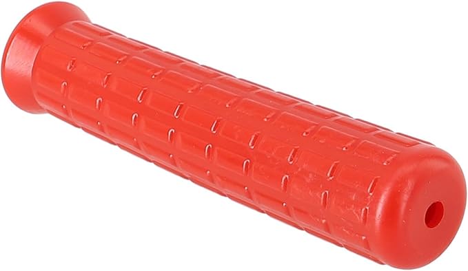 2Pcs Wheelbarrow Rubber Handles Replacement, Anti-slip Handle Grip Covers Weatherproof Handles Non-Slip Round Tubes for Garden Carts(114x12mm Red)