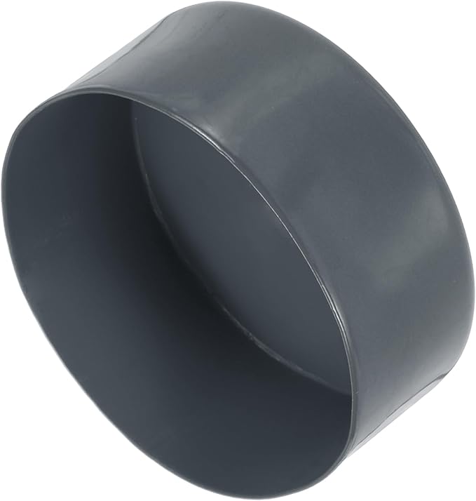 uxcell 4pcs Rubber End Caps 120mm(4 3/4 Inch) ID x 80mm(3 1/8 Inch) H Vinyl Round End Cap Cover Screw Thread Protectors Dark Grey