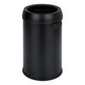 17 Gallon/65L Trash Can, Heavy Duty Stainless Steel Open Top Trash Can, Fingerprint-Proof Round Kitchen Trash Bin, Commercial Garbage Can for Restaurant, Home, Office(Black)