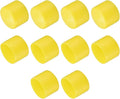 uxcell 10pcs Rubber End Caps 55mm(2 3/16") ID Vinyl Round End Cap Cover Screw Thread Protectors Yellow