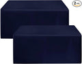 HolidayIdeas 2 Pack Fitted Table Clothes - 48 x 24 Inch - Navy Rectangle Tablecloths for 4 Foot Tables, Polyester Fabric Table Covers for Parties, Holiday Dinner, Wedding, Trade Show