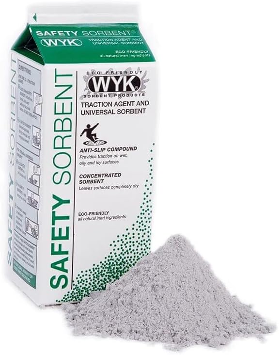 WYK Safety Sorbent 500 Series – 2 qt Shaker Carton - Industrial Liquid & Oil Absorbent and Traction Agent for Spills, Leaks & Safety Maintenance – By FryOIlSaver Co