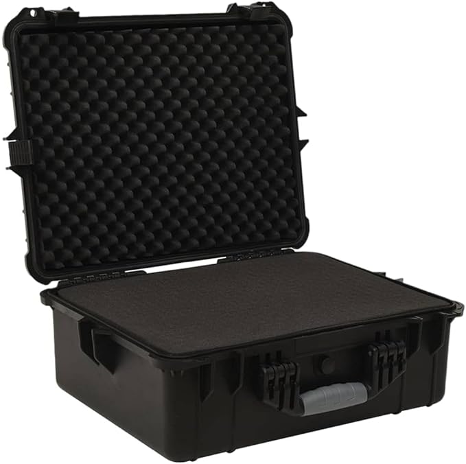 PP Portable Flight Case, Lockable Tool Box for Transportation Travelling, Protective Equipment Case, 21.7"x16.9"x8.3", -284