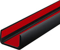 Rubber Edge Trim, Self Adhesive U Channel Edge Trim, Big Size U Shaped Trim, Edge Banding for Plywood, Woods, Shelf, Cabinet, Countertop, Size 3/4", Length 20Ft, Black