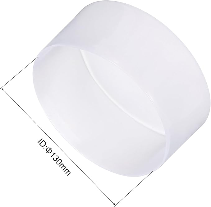 uxcell 4pcs Rubber End Caps 130mm ID Vinyl Round End Cap Cover Screw Thread Protectors Clear, 50mm Height