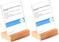 2 Pack Acrylic Label Holder Price Tag Displays Sign Holder Data Card Holder Table Top Sign Stand(120*80mm/4.72x3.15 inches)
