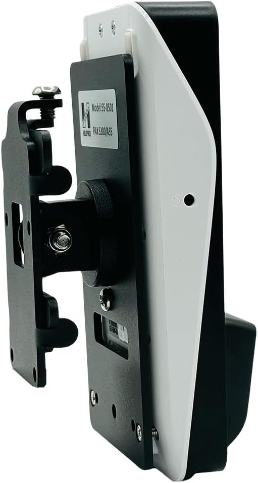 POS Kiosk Flush Mount for Pax S300, A35, – Secure Countertop Payment Terminal Recessed Mount with Cable Management Anti-Theft Steel Mounting Plate Black