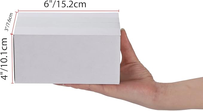 Calenzana 6x4x3 Shipping Boxes Set of 40, White Corrugated Cardboard Box for Mailing Packing Gifts Small Business