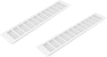 Vent Systems 19.69 x 3.94 (Outer Size) Air Supply Ventilation Grille - Pack of 2 - White Aluminum Rectangle Intake/Exhaust Door Vent Deflector - HVAC for Home Improvement Floor, Wall Duct Cover