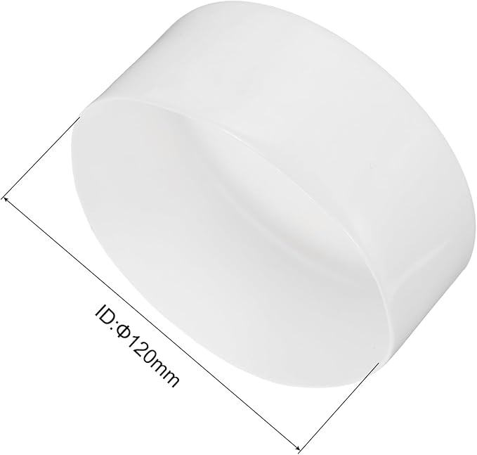 uxcell 4pcs Rubber End Caps 120mm ID Vinyl Round End Cap Cover Screw Thread Protectors White, 50mm Height