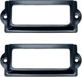 [24 Pack] Black Office Library File Drawer Cabinet Card Tag Label Holder Metal Frame 83mm x 30mm