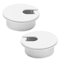 2 Pcs Desk Grommet 1-3/8" / 35 mm, Desk Cord Hole Cover, Cable Grommet ABS Plastic, Desk Hole Grommet for Home & Office Pc, Detachable Cable Cord Organizer-White