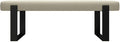 VANT Upholstered Bed Bench - Boucle Beige - Matte Black - Contemporary Modern, Bedroom Bench Seat, Hallway, or Entryway